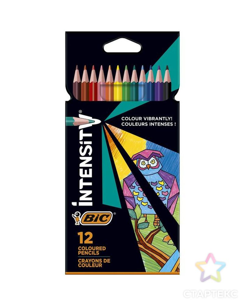 Цветные карандаши 12 цветов, для подростков и взрослых, трёхгранные, BIC Color Up, МИКС арт. СМЛ-177435-1-СМЛ0004965866 5