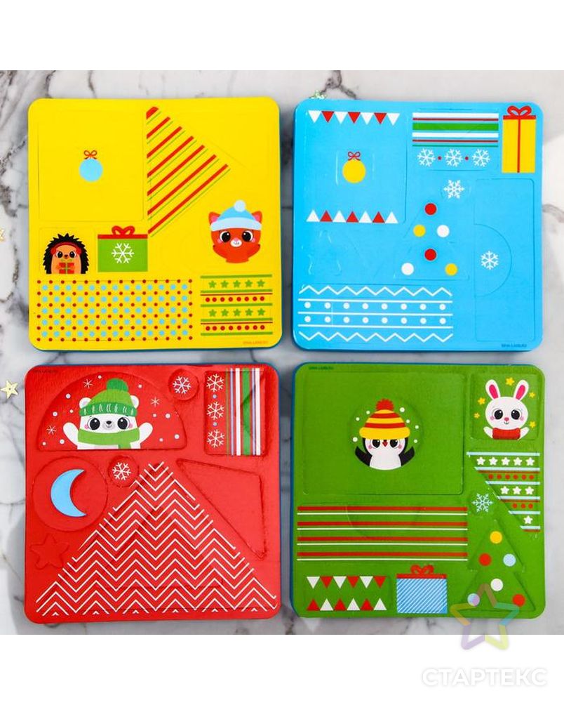 Детский развивающий игровой набор "Новогодний городок" EVA+карточки арт. СМЛ-111161-1-СМЛ0004967953