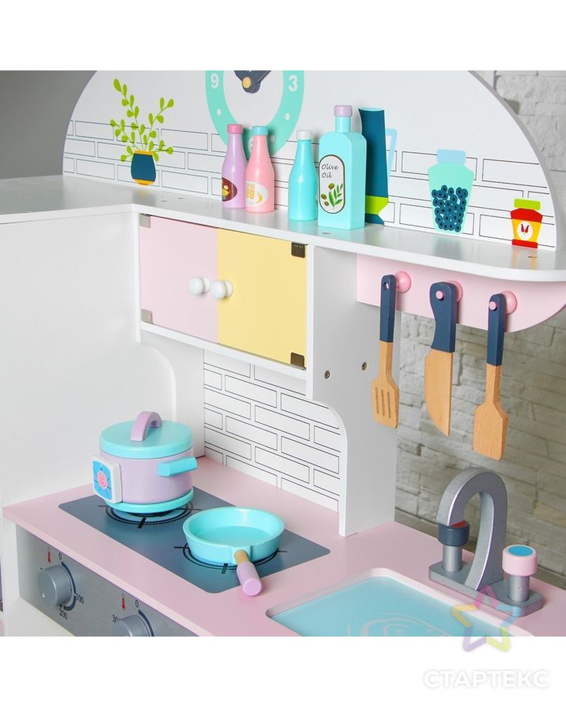 Игровой набор «Кухонный модуль «Счастье»» с деревянной посудой арт. СМЛ-136394-1-СМЛ0004971255 2