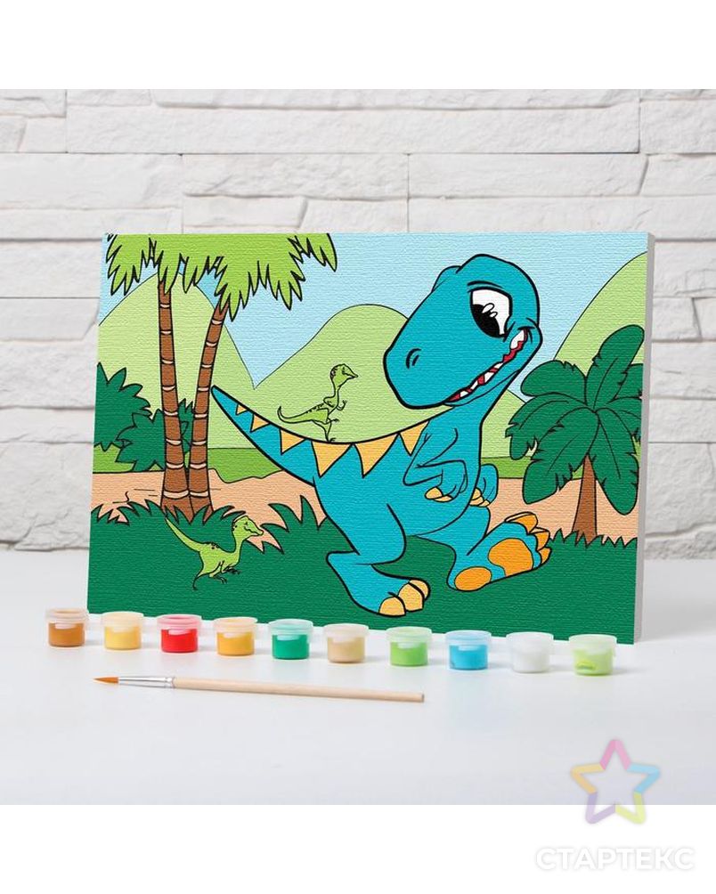 Картина по номерам «Динозавр» 20×30 см арт. СМЛ-206843-1-СМЛ0004971855 1