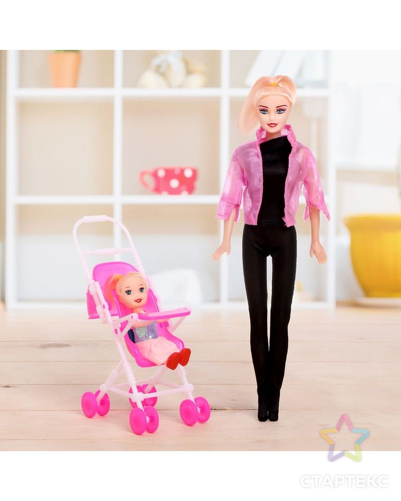 Кукла «Даша» с коляской и куклой малышкой, МИКС арт. СМЛ-84211-1-СМЛ0004979876 1