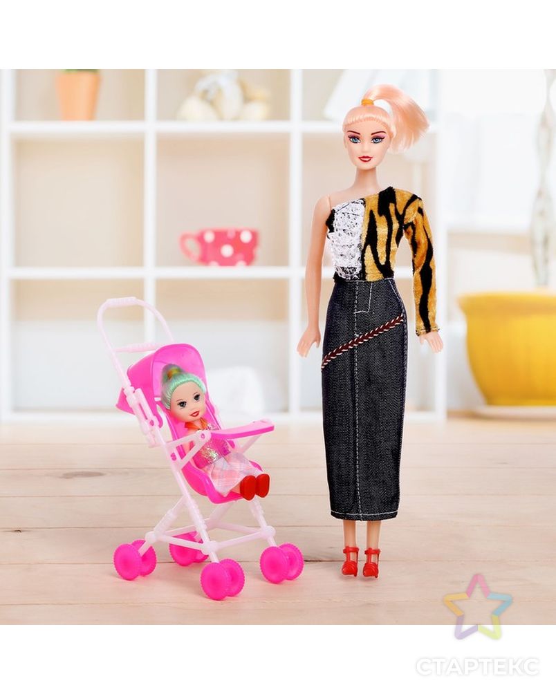 Кукла «Даша» с коляской и куклой малышкой, МИКС арт. СМЛ-84211-1-СМЛ0004979876 2