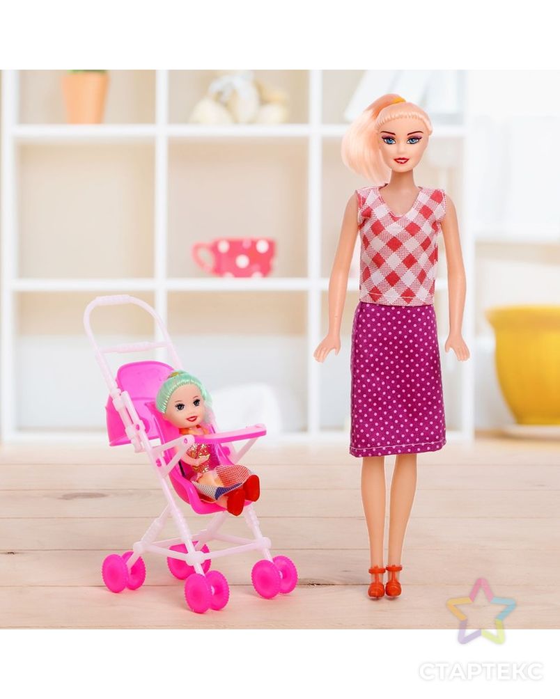 Кукла «Даша» с коляской и куклой малышкой, МИКС арт. СМЛ-84211-1-СМЛ0004979876 3