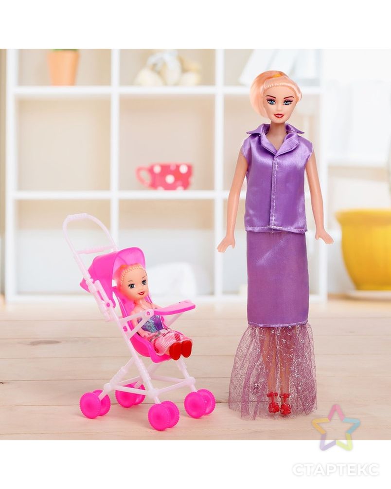 Кукла «Даша» с коляской и куклой малышкой, МИКС арт. СМЛ-84211-1-СМЛ0004979876 5