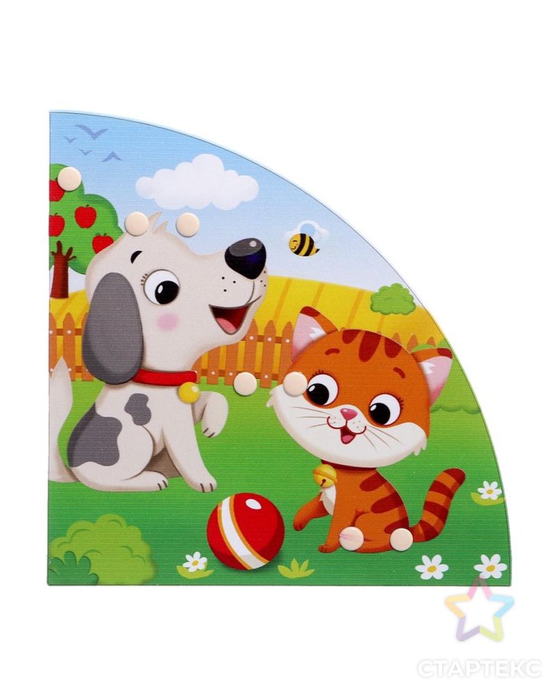 Стеллаж для поделок «Домашние Животные» модель УСИ, цвет бело-оранжевый 632х300х372 арт. СМЛ-108598-1-СМЛ0004985471 3