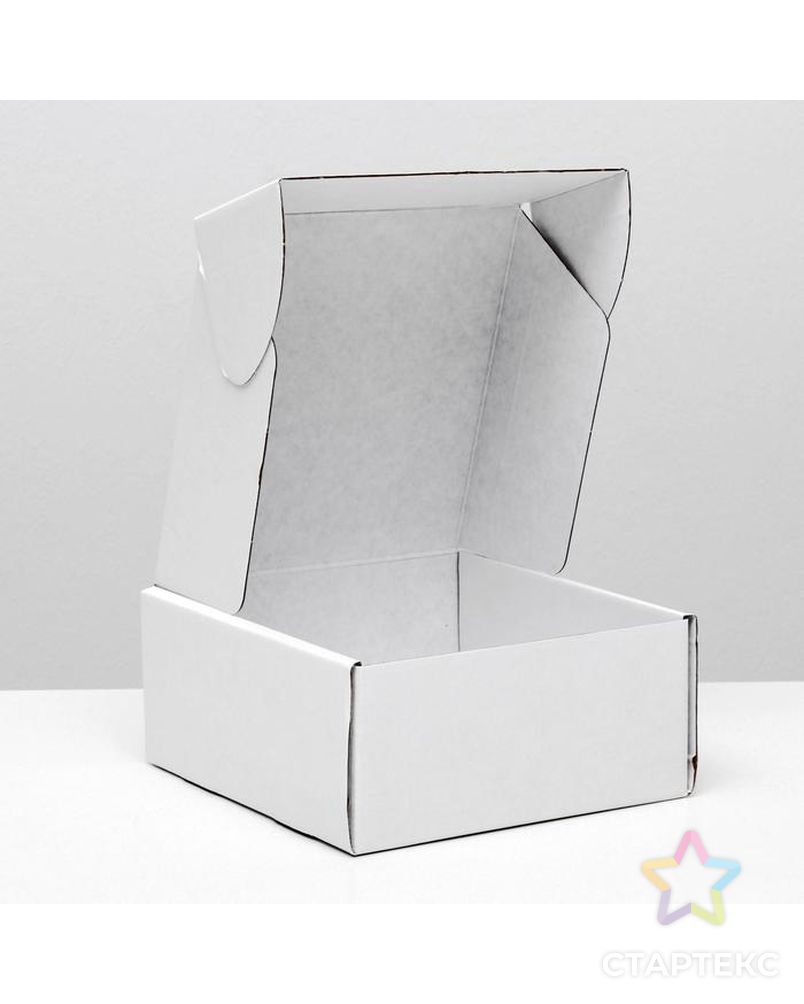Коробка самосборная, без окна, белая, 19 х 19 х 9 см арт. СМЛ-89119-1-СМЛ0004987534 2