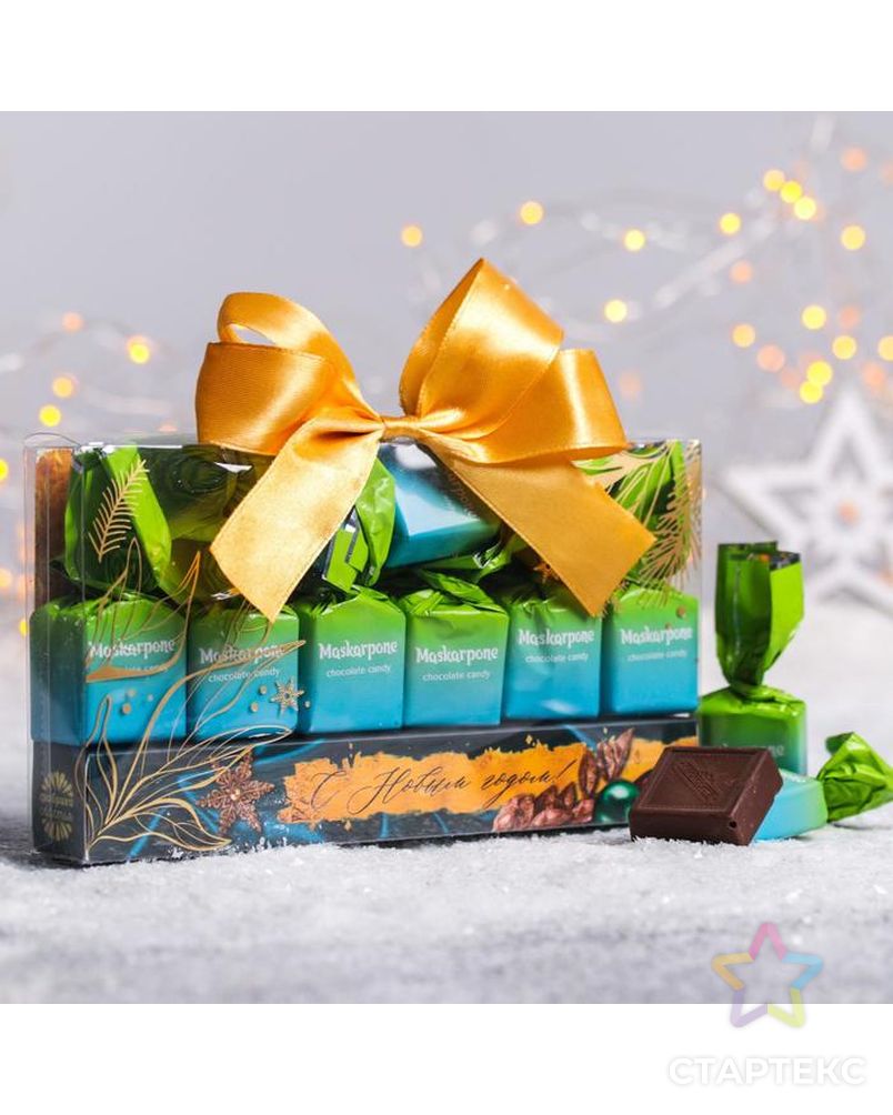 Конфеты шоколадные «С Новым годом»: со вкусом маскарпоне, 150 г арт. СМЛ-117006-1-СМЛ0004987543