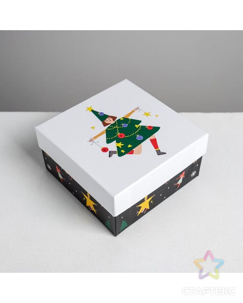 Набор подарочных коробок 5 в 1 «С НГ», 14 × 14 × 8 - 22 × 22 × 12 см арт. СМЛ-87008-1-СМЛ0004992034 11