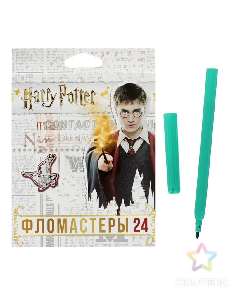 Фломастеры 24 цветов "Гарри Поттер", картонная коробка, европодвес арт. СМЛ-214184-1-СМЛ0004993012 1