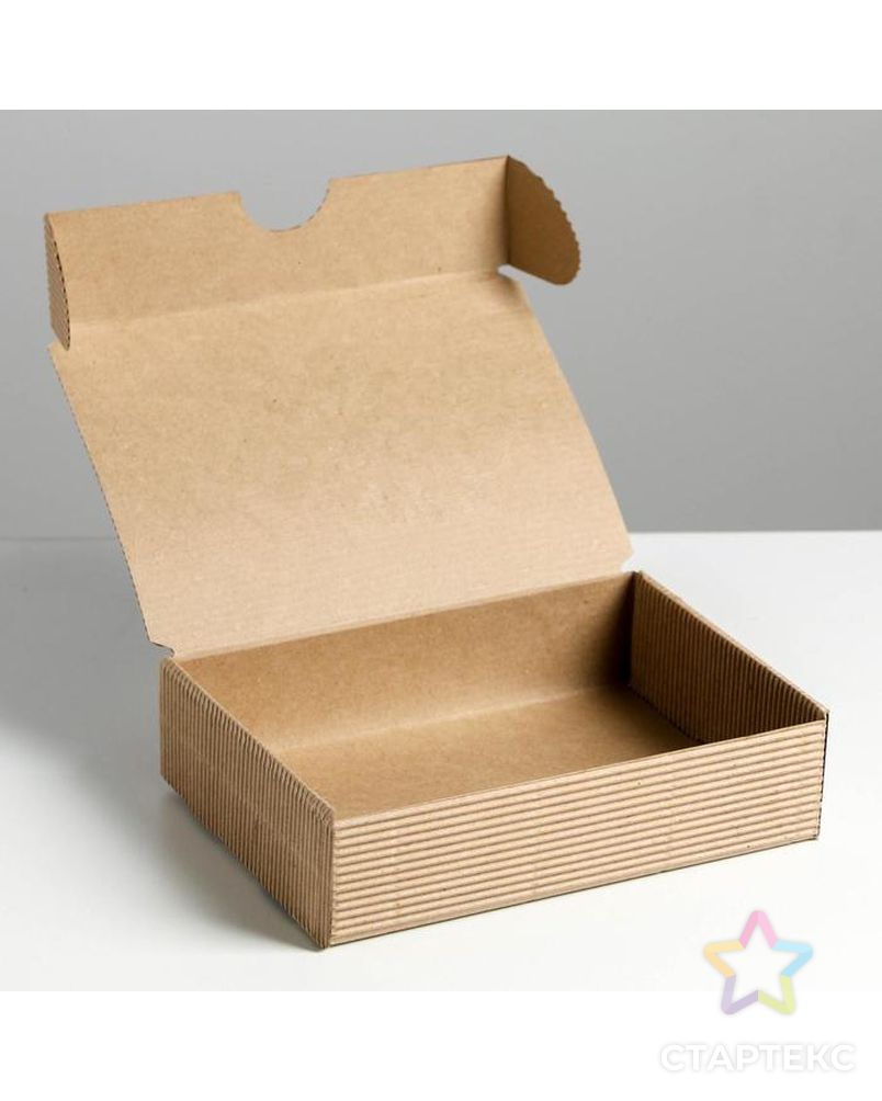 Коробка складная рифленная «Новогодняя», 21 х 15 х 5 см арт. СМЛ-89235-1-СМЛ0004996062 4