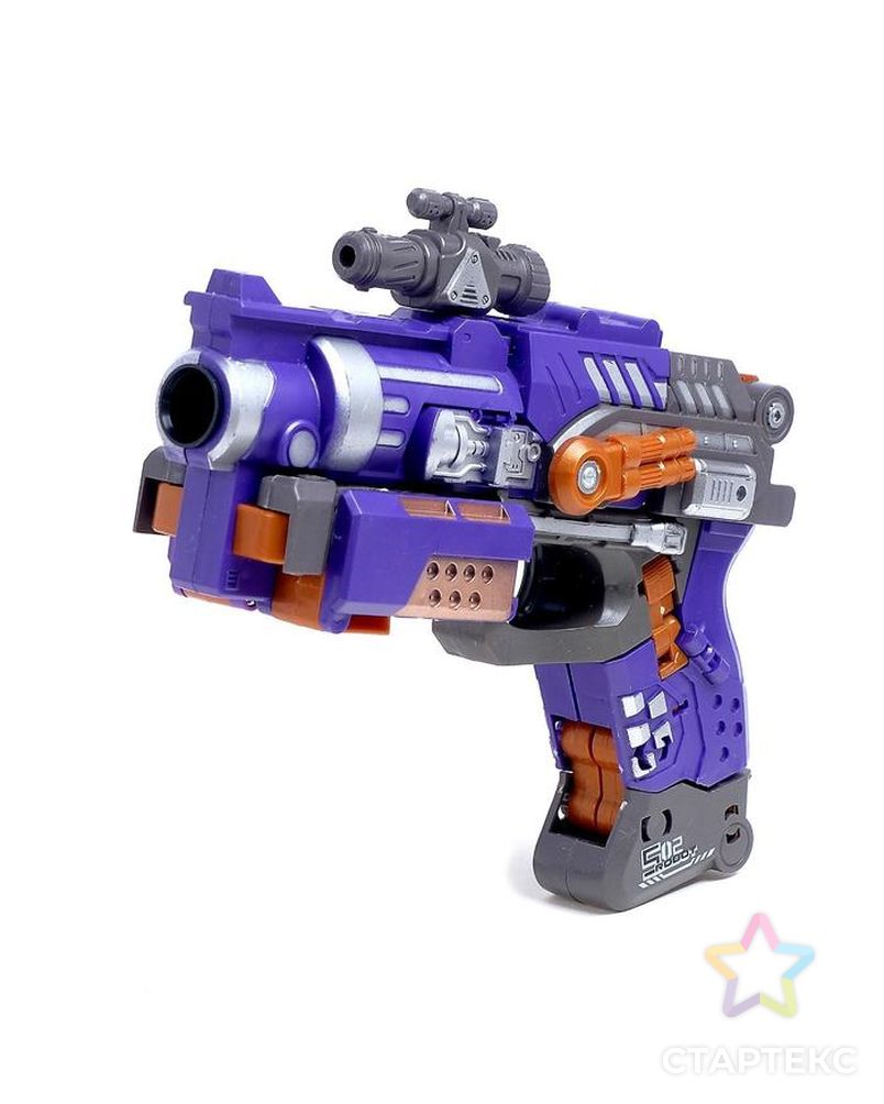 Бластер-трансформер «Титан», стреляет мягкими пулями, цвет фиолетовый арт. СМЛ-90864-1-СМЛ0005001010 5