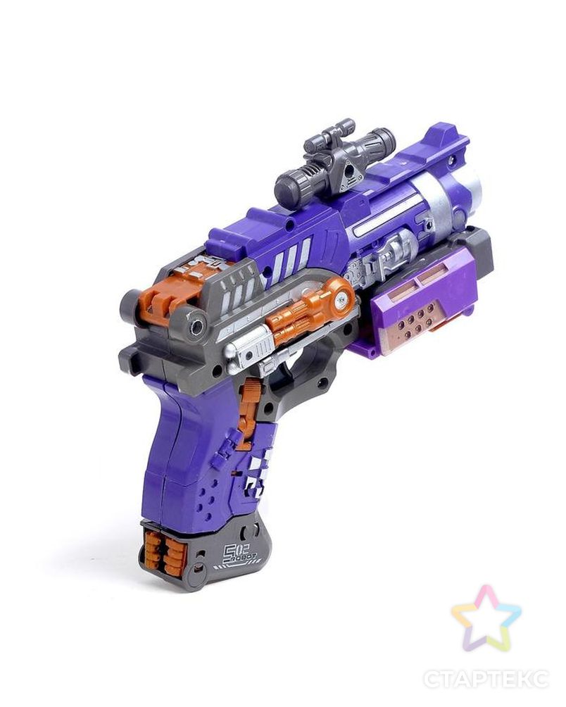 Бластер-трансформер «Титан», стреляет мягкими пулями, цвет фиолетовый арт. СМЛ-90864-1-СМЛ0005001010 7