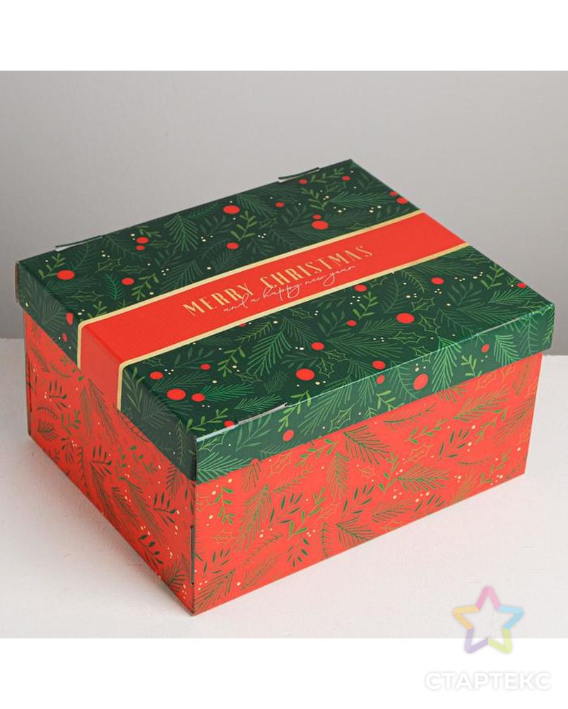 Складная коробка «С новым годом», 30 × 24.5 × 15 см арт. СМЛ-86853-1-СМЛ0005003735 4