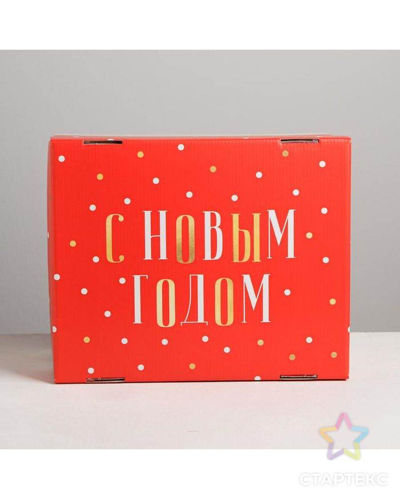 Складная коробка «Новогодний», 30 × 24.5 × 15 см арт. СМЛ-86854-1-СМЛ0005003736 2