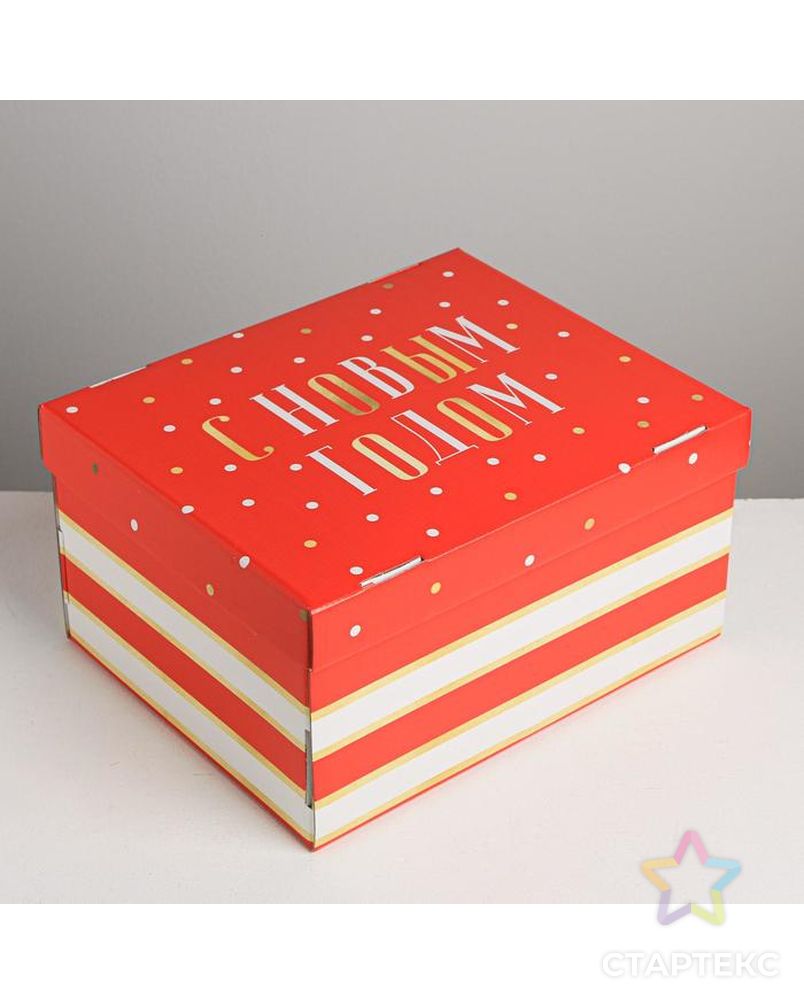 Складная коробка «Новогодний», 30 × 24.5 × 15 см арт. СМЛ-86854-1-СМЛ0005003736 4