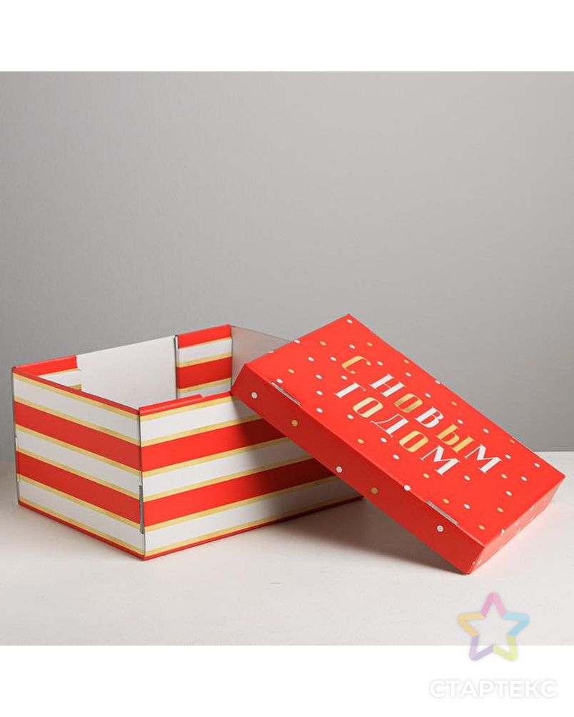 Складная коробка «Новогодний», 30 × 24.5 × 15 см арт. СМЛ-86854-1-СМЛ0005003736 5