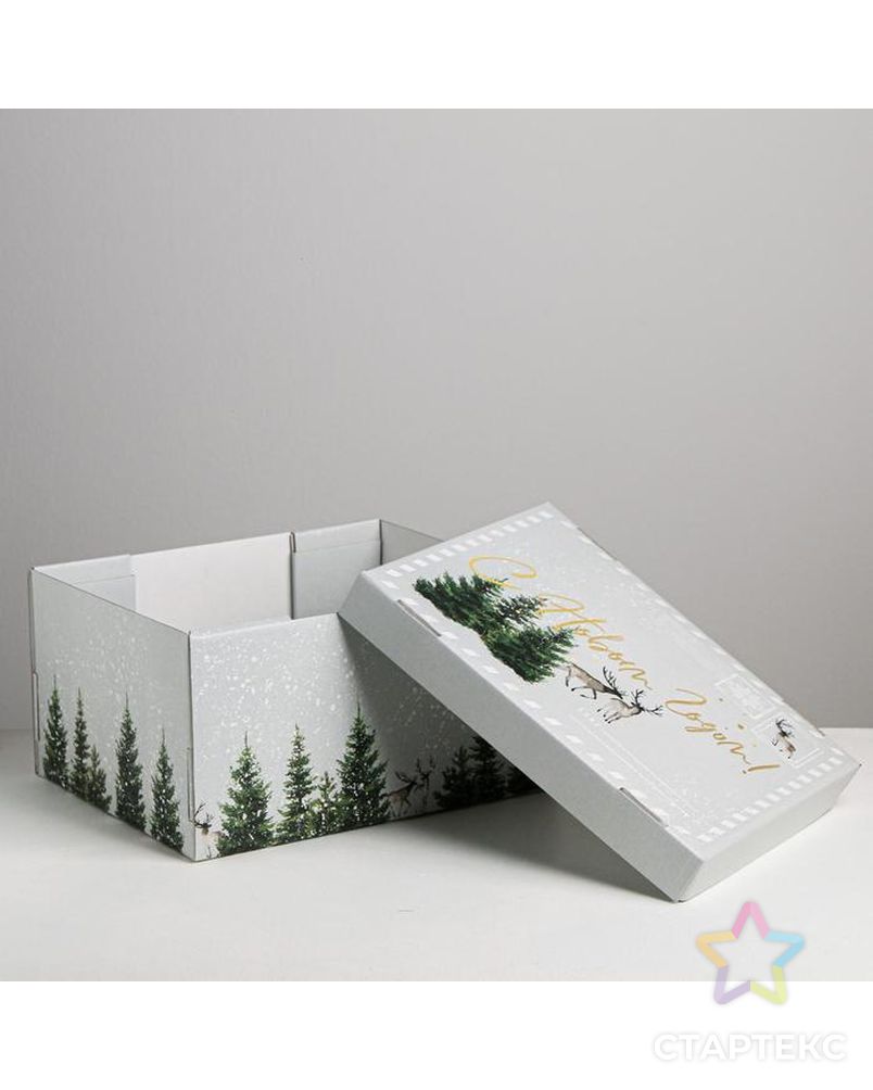 Складная коробка «Уютного нового года», 30 × 24.5 × 15 см арт. СМЛ-86857-1-СМЛ0005003740 5