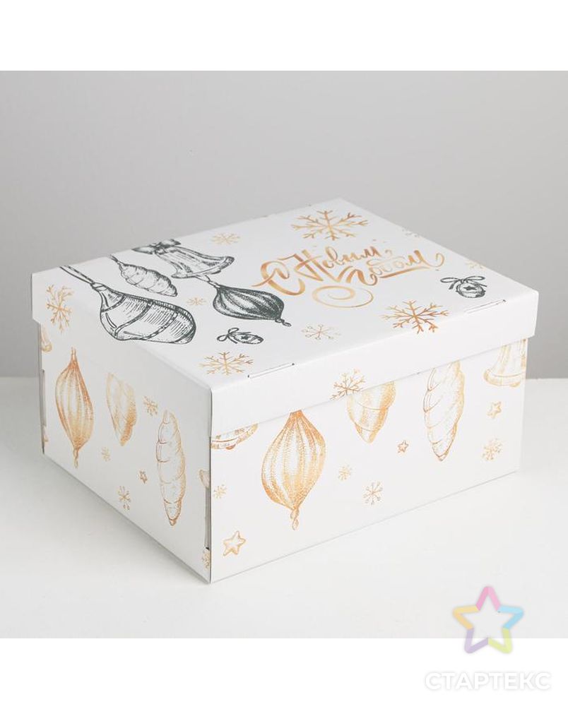 Складная коробка «Новый год», 30 × 24.5 × 15 см арт. СМЛ-86858-1-СМЛ0005003741 3