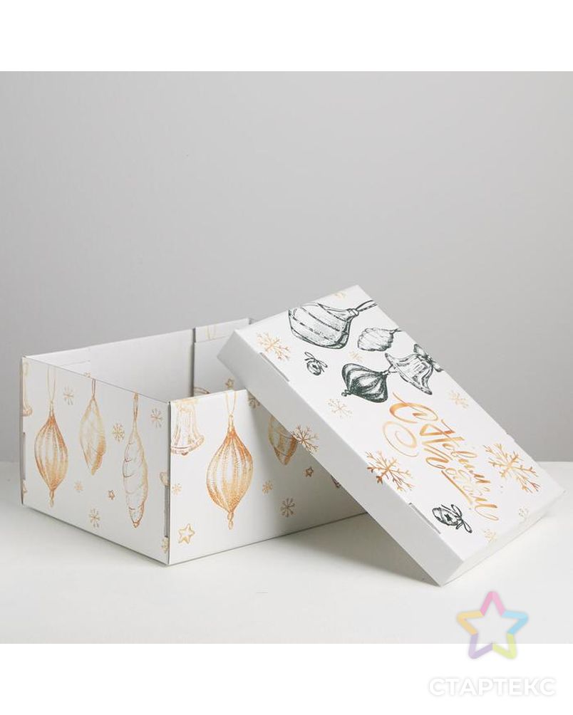 Складная коробка «Новый год», 30 × 24.5 × 15 см арт. СМЛ-86858-1-СМЛ0005003741 4