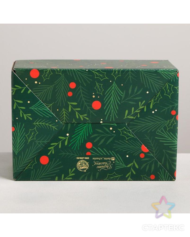 Складная коробка «С новым годом», 22 × 15 × 10 см арт. СМЛ-86926-1-СМЛ0005003790 3