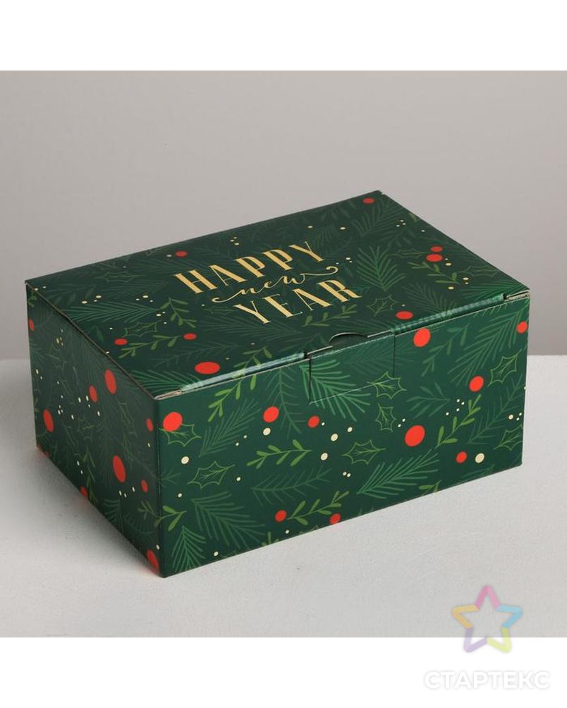 Складная коробка «С новым годом», 22 × 15 × 10 см арт. СМЛ-86926-1-СМЛ0005003790 4
