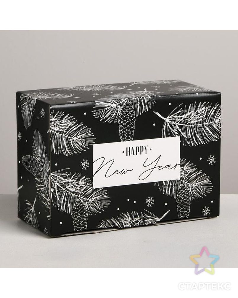 Складная коробка «Новый год», 22 × 15 × 10 см арт. СМЛ-86927-1-СМЛ0005003796 1