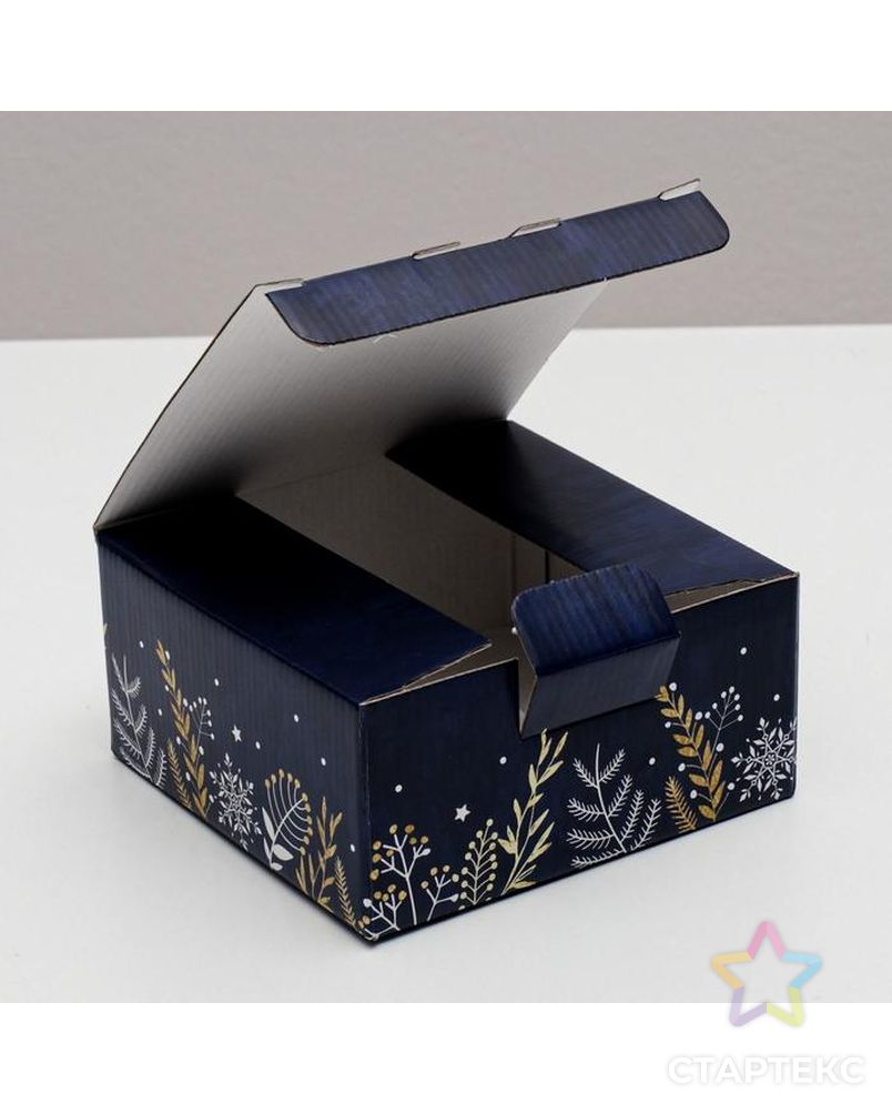Складная коробка «Новогоднее волшебство», 15 × 15 × 7 см арт. СМЛ-88065-1-СМЛ0005003801 2