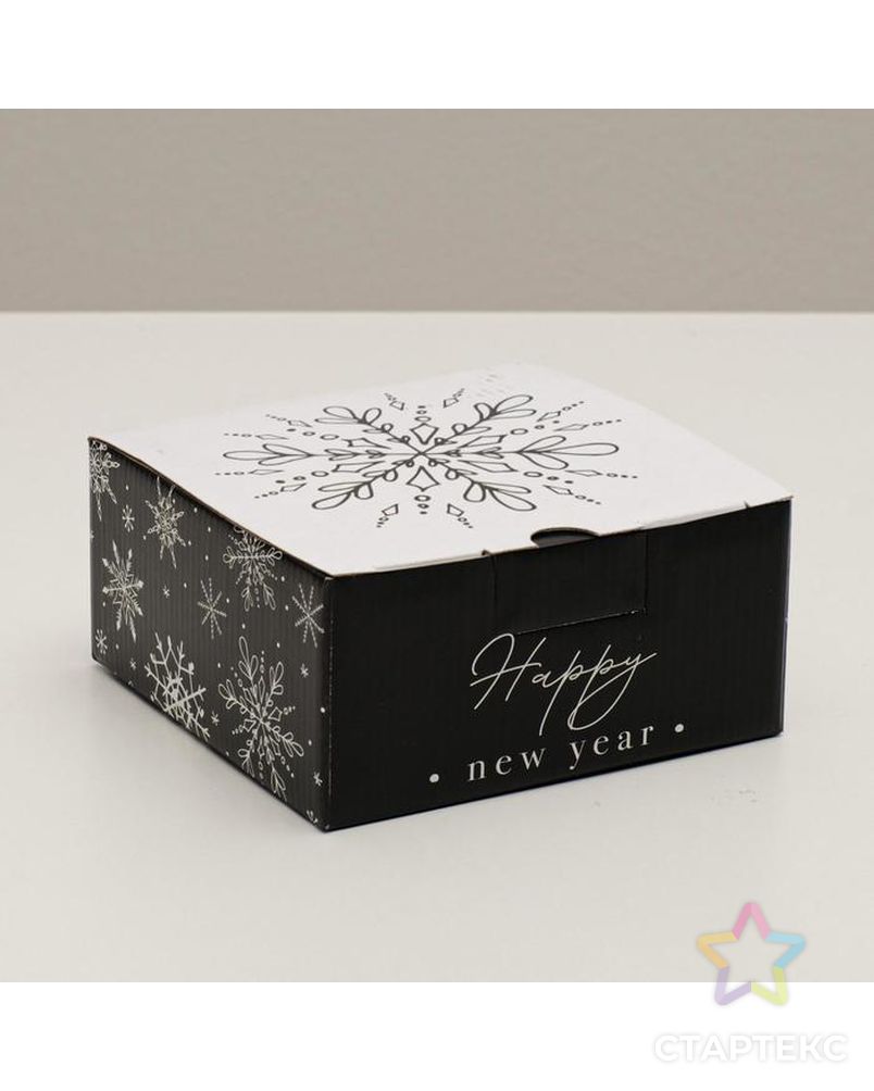 Складная коробка «Новый год», 15 × 15 × 7 см арт. СМЛ-88068-1-СМЛ0005003804 1