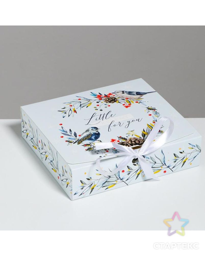 Складная коробка подарочная «Волшебного нового года», 20 × 18 × 5 см арт. СМЛ-101632-1-СМЛ0005004058 1