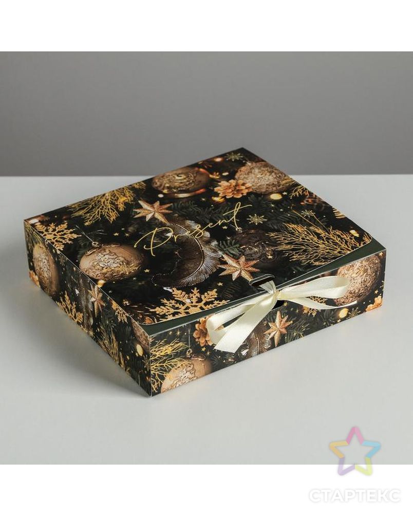 Складная коробка подарочная «Сказочного нового года», 20 × 18 × 5 см арт. СМЛ-89996-1-СМЛ0005004063 1