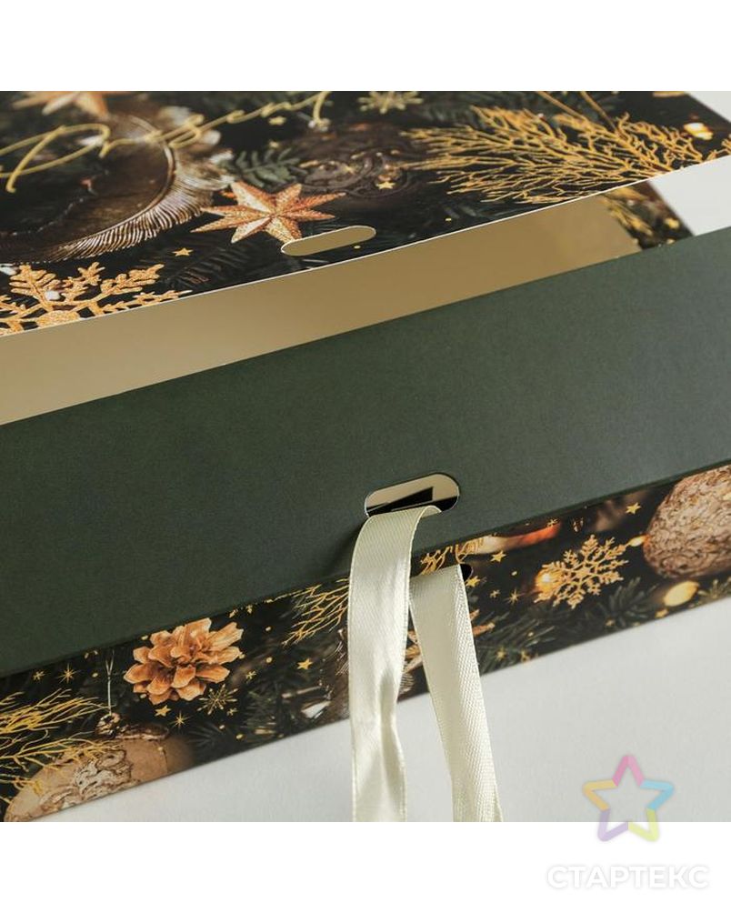 Складная коробка подарочная «Сказочного нового года», 20 × 18 × 5 см арт. СМЛ-89996-1-СМЛ0005004063 4