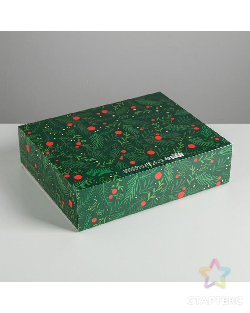 Складная коробка подарочная «С новым годом», 20 × 18 × 5 см арт. СМЛ-101644-2-СМЛ0005004064 2