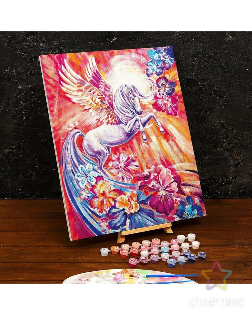 Картина по номерам на холсте с подрамником «Волшебный пегас» 40×50 см арт. СМЛ-207151-1-СМЛ0005005787 1