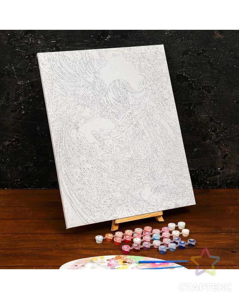 Картина по номерам на холсте с подрамником «Волшебный пегас» 40×50 см арт. СМЛ-207151-1-СМЛ0005005787 3