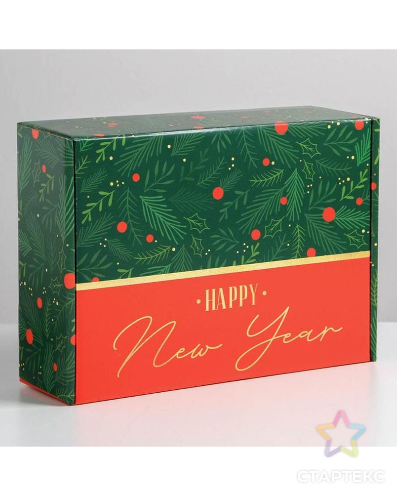 Складная коробка «С новым годом», 30,7 × 22 × 9,5 см арт. СМЛ-87246-1-СМЛ0005010499 1