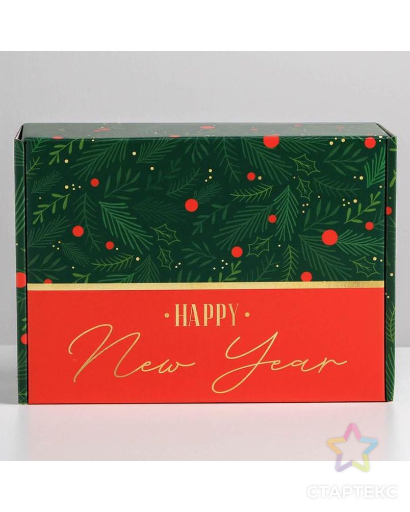Складная коробка «С новым годом», 30,7 × 22 × 9,5 см арт. СМЛ-87246-1-СМЛ0005010499 2