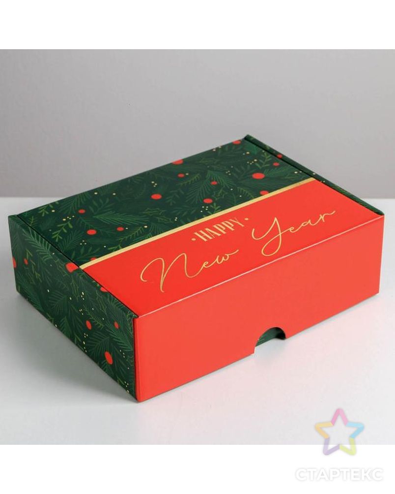 Складная коробка «С новым годом», 30,7 × 22 × 9,5 см арт. СМЛ-87246-1-СМЛ0005010499 4