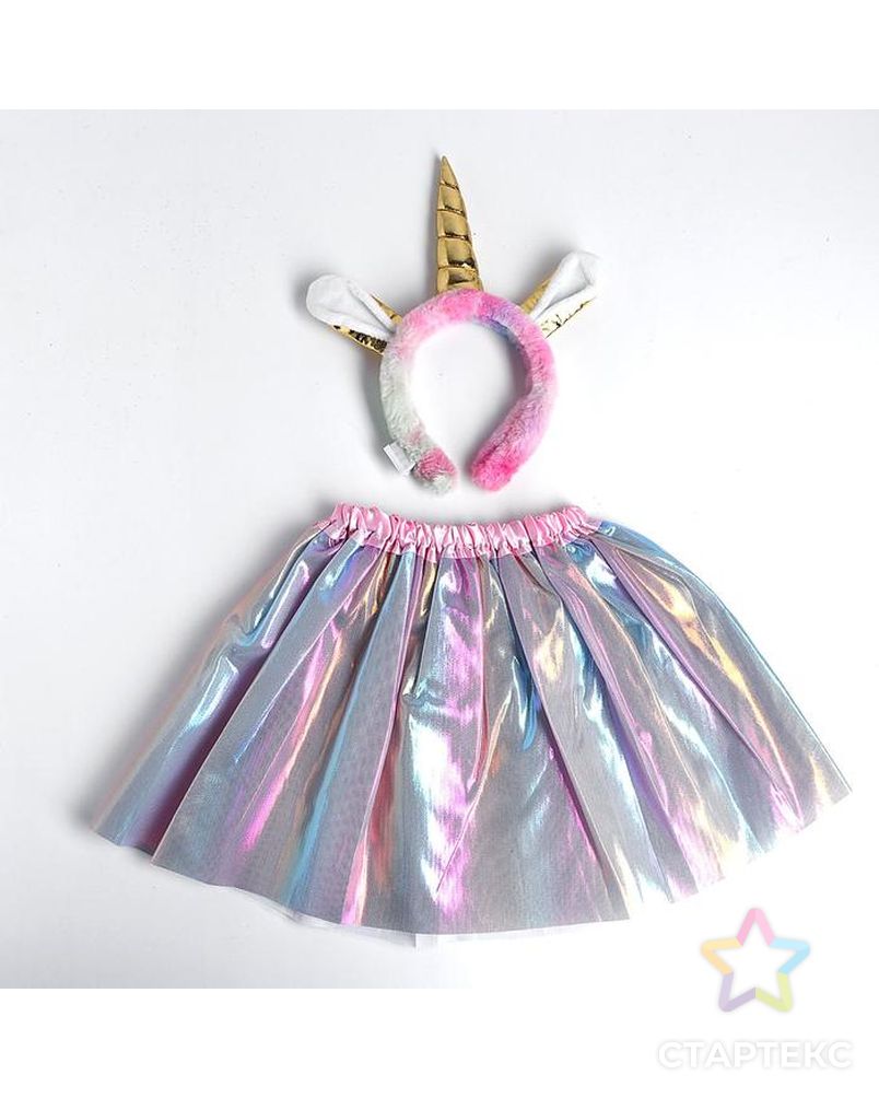 Карнавальный набор «Единорог», юбка, ободок арт. СМЛ-123164-1-СМЛ0005010802 1
