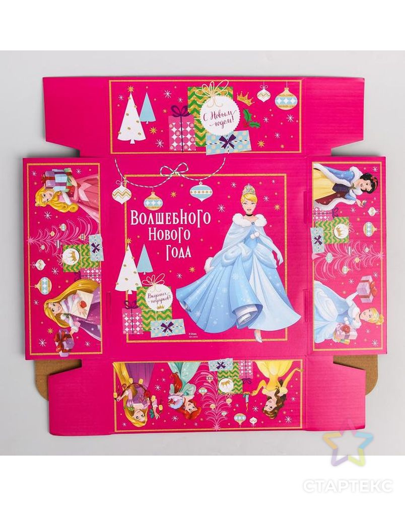 Коробка подарочная складная "Волшебного нового года", Принцессы арт. СМЛ-87904-1-СМЛ0005012605 5