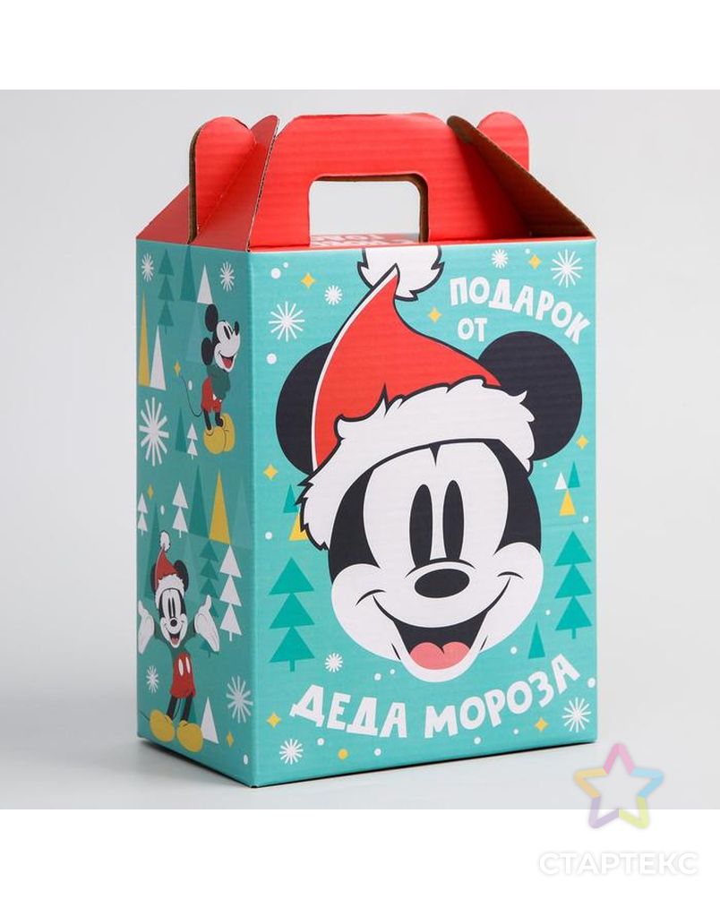Коробка подарочная складная "С Новым Годом! Подарок деда Мороза", Микки Маус арт. СМЛ-87909-1-СМЛ0005012610