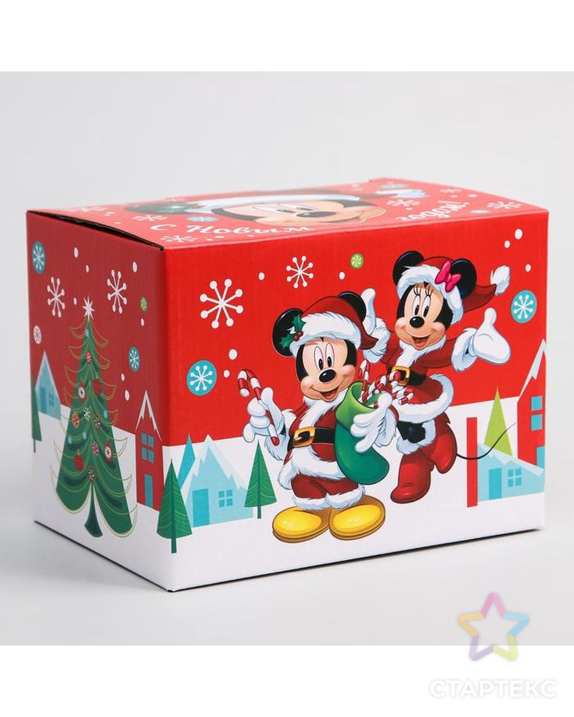 Коробка подарочная складная "С Новым Годом", Микки Маус, 20 × 15 × 14 см арт. СМЛ-87911-1-СМЛ0005012612 1