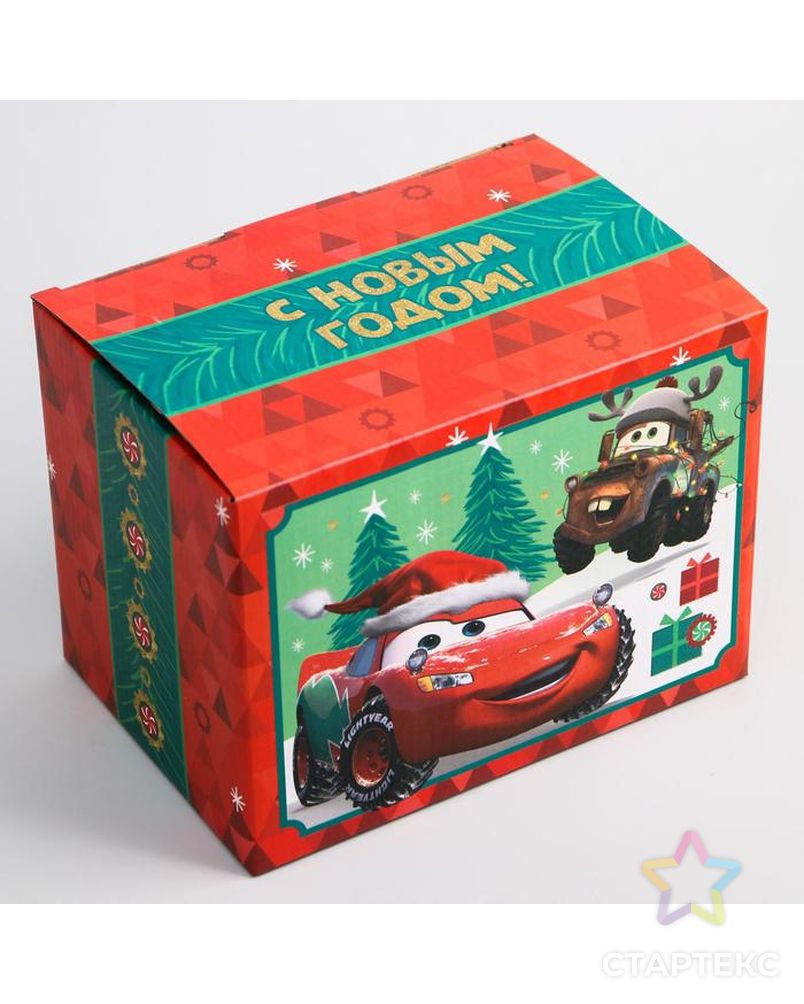 Коробка подарочная складная "С Новым Годом", Тачки арт. СМЛ-87922-1-СМЛ0005012625 2