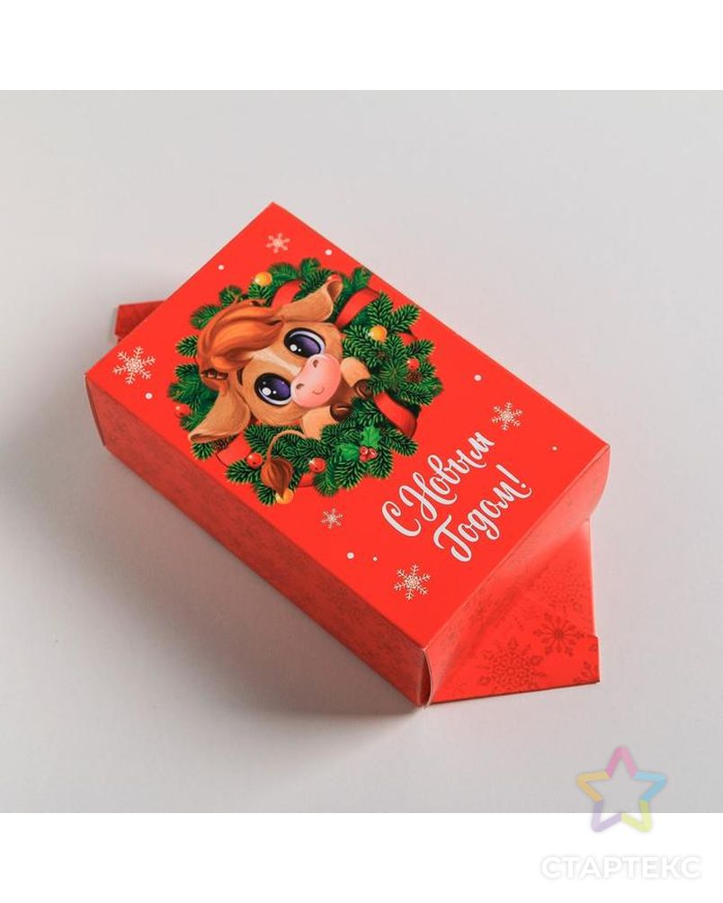 Сборная коробка‒конфета «С Новым годом», 9,3 × 14,6 × 5,3 см арт. СМЛ-101290-1-СМЛ0005013321 2