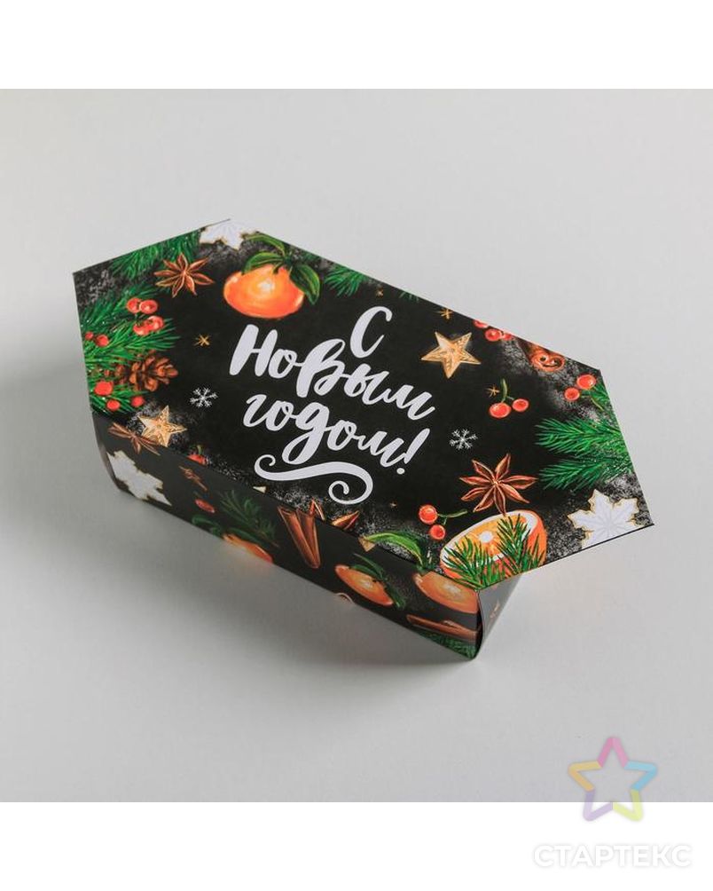 Сборная коробка‒конфета «Уютного Нового года», 14 × 22 × 8 см арт. СМЛ-101299-2-СМЛ0005013334 1