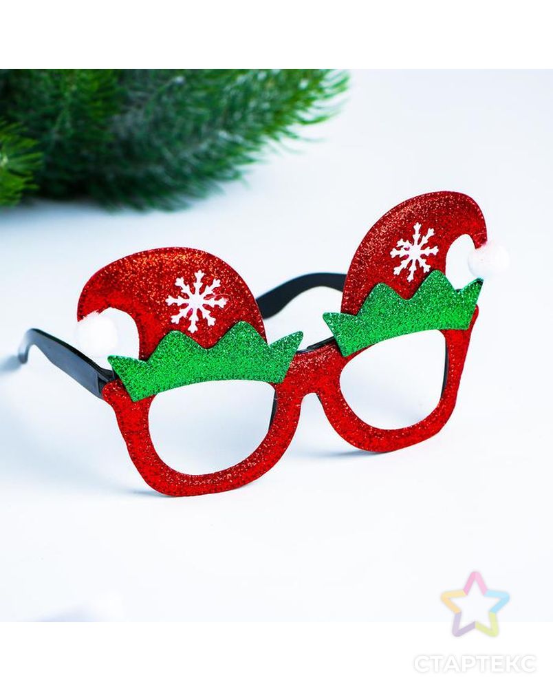 Карнавальные очки "Новогодние", цвета МИКС арт. СМЛ-153465-1-СМЛ0005017234 1