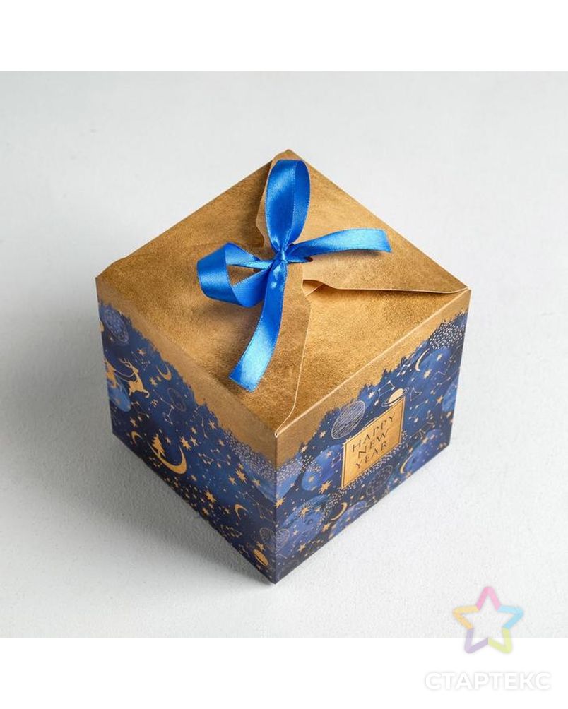 Складная коробка «Новогоднее волшебство», 18 × 18 × 18 см арт. СМЛ-101241-2-СМЛ0005017512 3