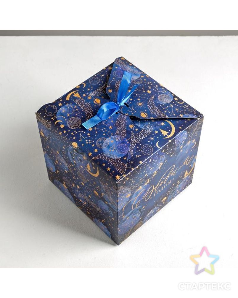 Складная коробка «Новогоднее волшебство», 18 × 18 × 18 см арт. СМЛ-101241-1-СМЛ0005017520 3