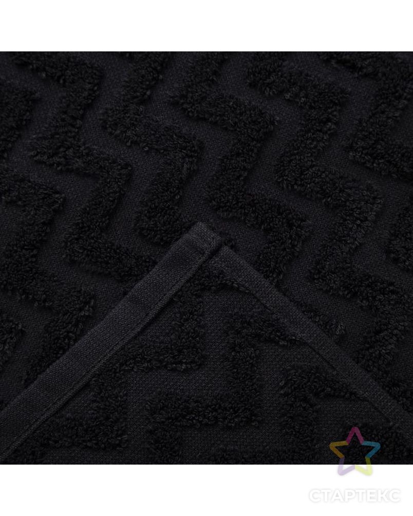 Полотенце махровое LoveLife "Zig-Zag" 30*60 см, цв. черный,100% хл, 360 гр/м2 арт. СМЛ-40694-1-СМЛ0005032615 2
