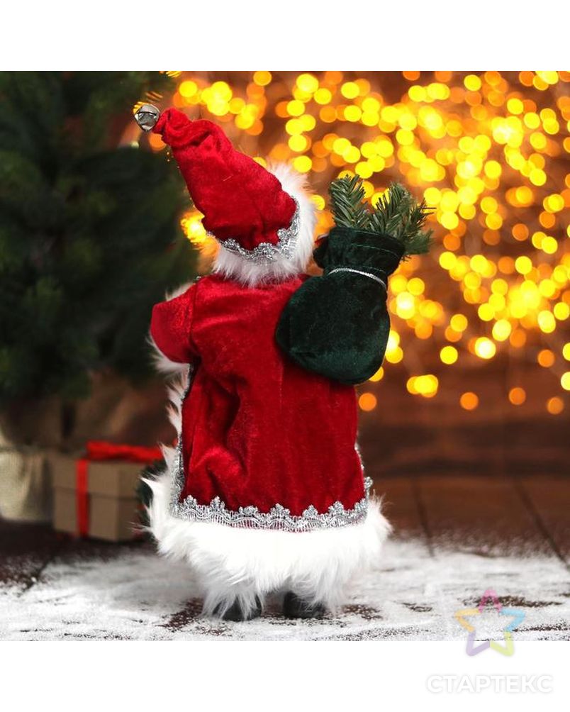 Дед Мороз "В красной шубке с новогодним венком" 16х30 см арт. СМЛ-91228-1-СМЛ0005036020 3