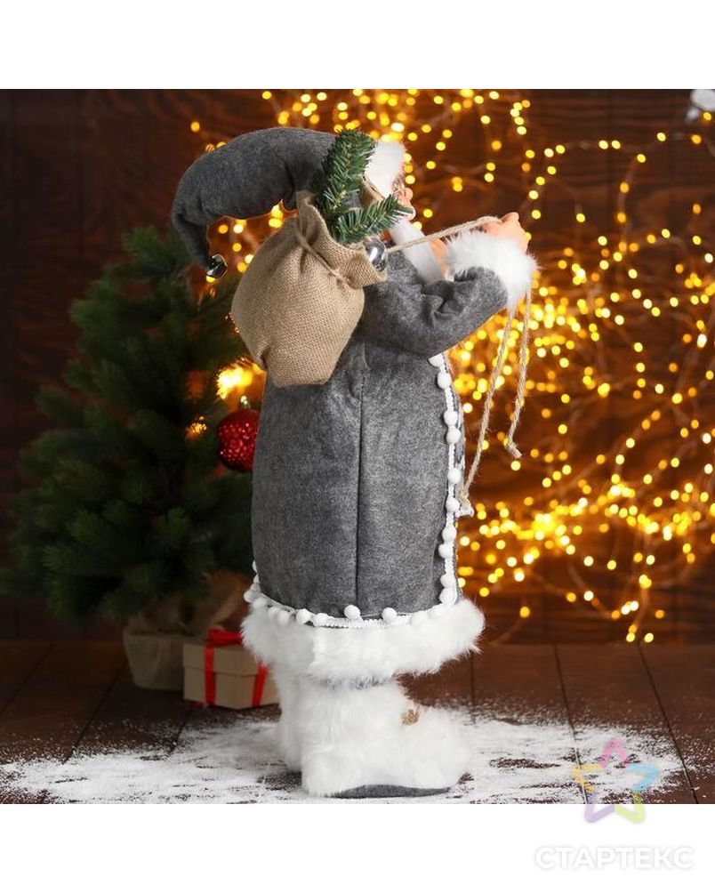 Дед Мороз "В сером тулупе со снегоступами" 28х60 см арт. СМЛ-170595-1-СМЛ0005036038 4